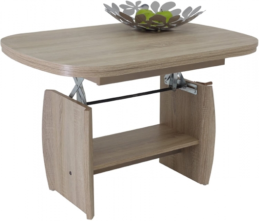 Couchtisch Michael III Dekor Eiche Sonoma | ausziehbar + höhenverstellbar